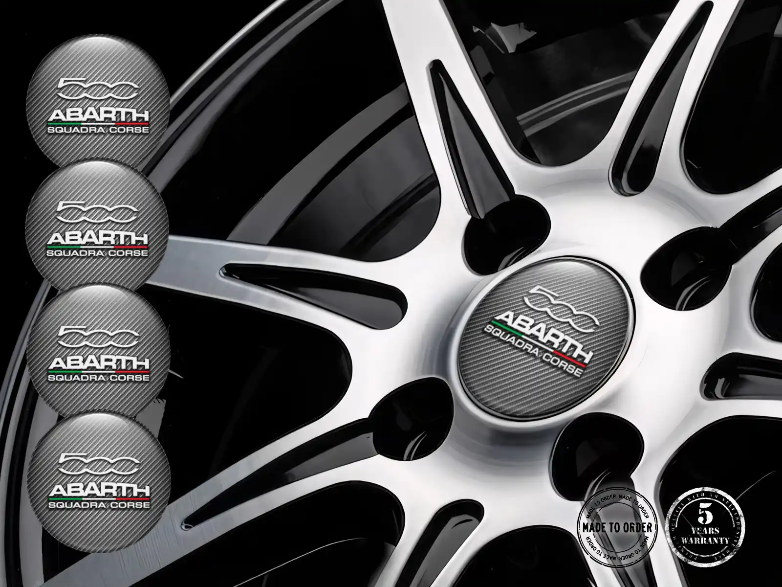Fiat Abarth Aufkleber Dome Edition Harz Emblem Labels